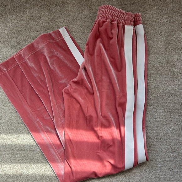Adika pink stripped track pants straight leg - Picture 3 of 3